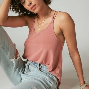 Lucky Brand Pink Strappy Tank Top